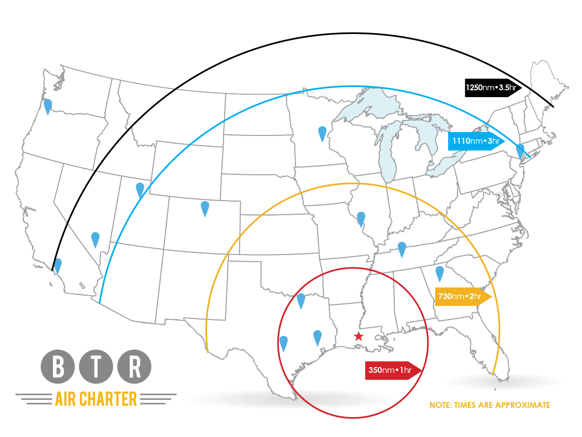 Baton Rouge Air Charter - BTR Air Charter - Private Business and